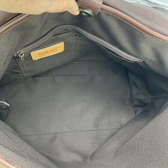 Bonfanti Leather brown Messenger Bag Crossbody Shoulder‎ Bag Braided Handle - Picture 8 of 11